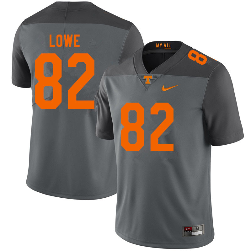 Men #82 Jackson Lowe Tennessee Volunteers College Football Jerseys Sale-Gray - Click Image to Close